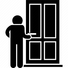 Door Man Opening Person Wooden Icon
