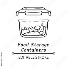 Food Storage Container Linear Icon