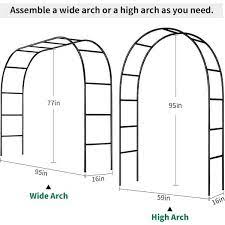 Garden Arch Trellis Outdoor Wedding Arches For Ceremony Black Metal Garden Arbor Indoor Garden Arches