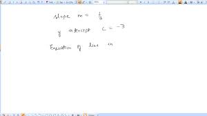 Equation In The Slope Intercept Form