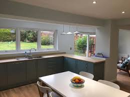 kitchen extension with steel beams