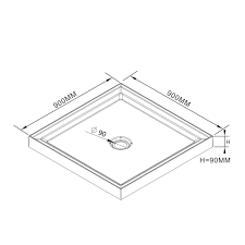 36 X 36 Acrylic Square Shower Base
