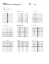 Algebra 1 Graphing Equations And