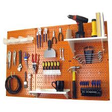 Tool Storage Kit With Orange Pegboard