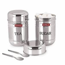 Stainless Steel Tea Sugar Container Set