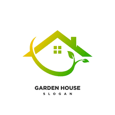 Garden House Icon Logo Vector Template