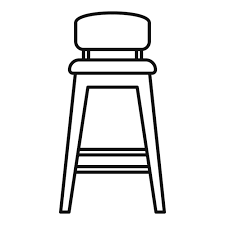 High Outdoor Chair Icon Outline High