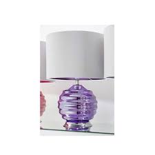 Purple Glass Table Lamp Modern Style