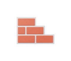 3d Realistic Brick Wall Icon Vector