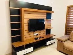 Brown Lcd Tv Wall Unit
