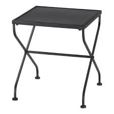 Outdoor Side Table Square Black Patio