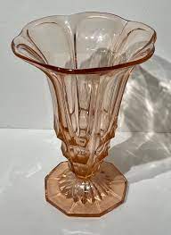 Pink Tulip Vase Depression Glass