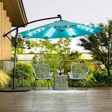 Solar Light Cantilever Patio Umbrella