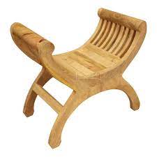 Mango Wood Curved Chair Seat Stool