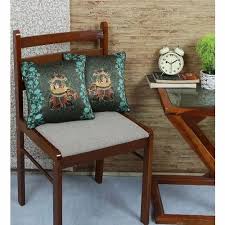 Polyester Satin Printed Chair Cushion