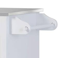 Antfurn White Rolling Kitchen Cart With