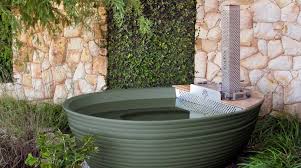 Kolkol Wood Fired Hot Tub Backyard