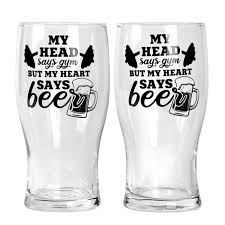 My Head Says Beer Glass Set Of 2