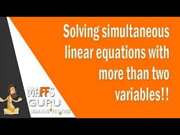 Simultaneous Linear Equations With More