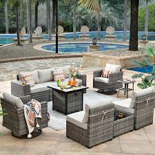 Fire Pit Sectional Sofa Set