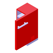 Broken Refrigerator Icon Isometric