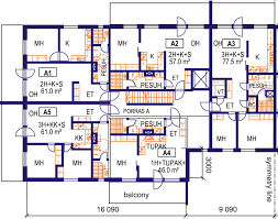 Half Of The Symmetrical Floor Plan Of