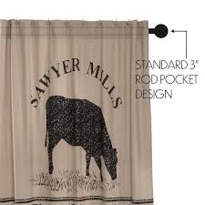 Khaki 72 In Cow Shower Curtain