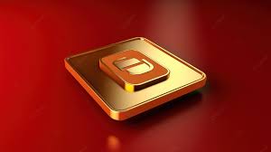 Golden File Icon With A Red Matte Gold