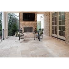 Honed Unfilled Chipped Travertine Floor