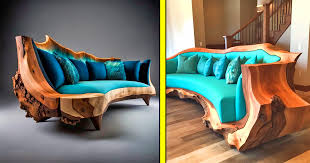 These Live Edge Wooden Sofas Are The