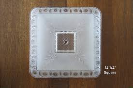 14 Square Glass Ceiling Light Cover