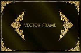 Gold Frame Fl Border Template