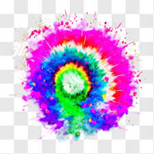 Vibrant Tie Dye Splash Art Png