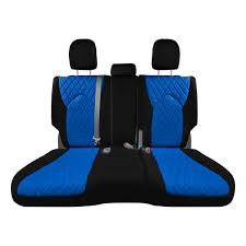 Fh Group Neoprene Custom Fit Seat Covers For 2023 Toyota Highlander Blue 2nd Row Set