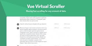 vue virtual scroller blazing fast