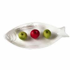 Hnh White Melamine Fish Platter Size