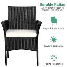 Honey Joy Black Wicker Outdoor Rattan