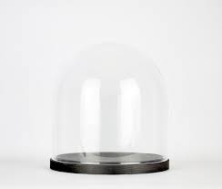 Glass Display Cloche Dome With Black