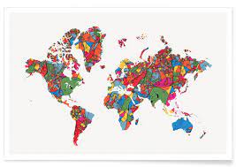 World Map Ii Poster Juniqe