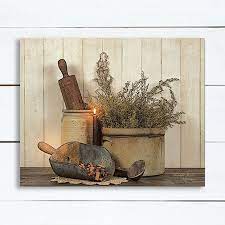 Rustic Country Kitchen Wall Art Antique