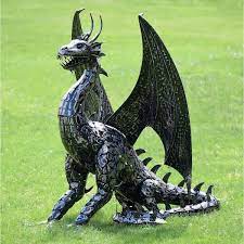 Zaer Zr170349 Iron Draco Dragon Statue Large
