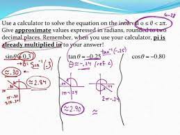 Solving Trig Equations Using A