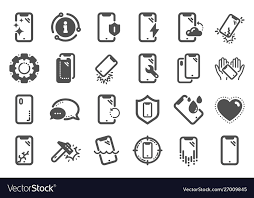 Smartphone Protection Icons Tempered