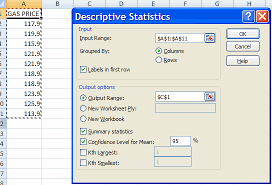 Excel 2007 Statistical Inference For