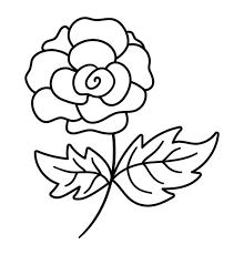 Vector Black And White Rose Icon