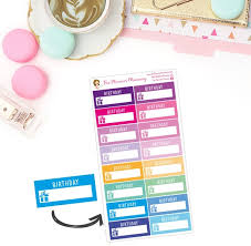 16 X Birthday Stickers Planner Present