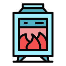 Home Heat Icon Outline Vector Gas