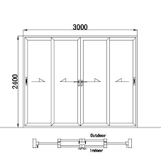 Panels Aluminum Sliding Patio Door