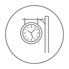 Alarm Clock Line Icon Stock Vector By