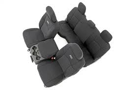 Ram 2500 Rough Country Neoprene Front And Rear Seat Covers Black Dodge 91044